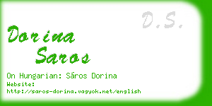 dorina saros business card